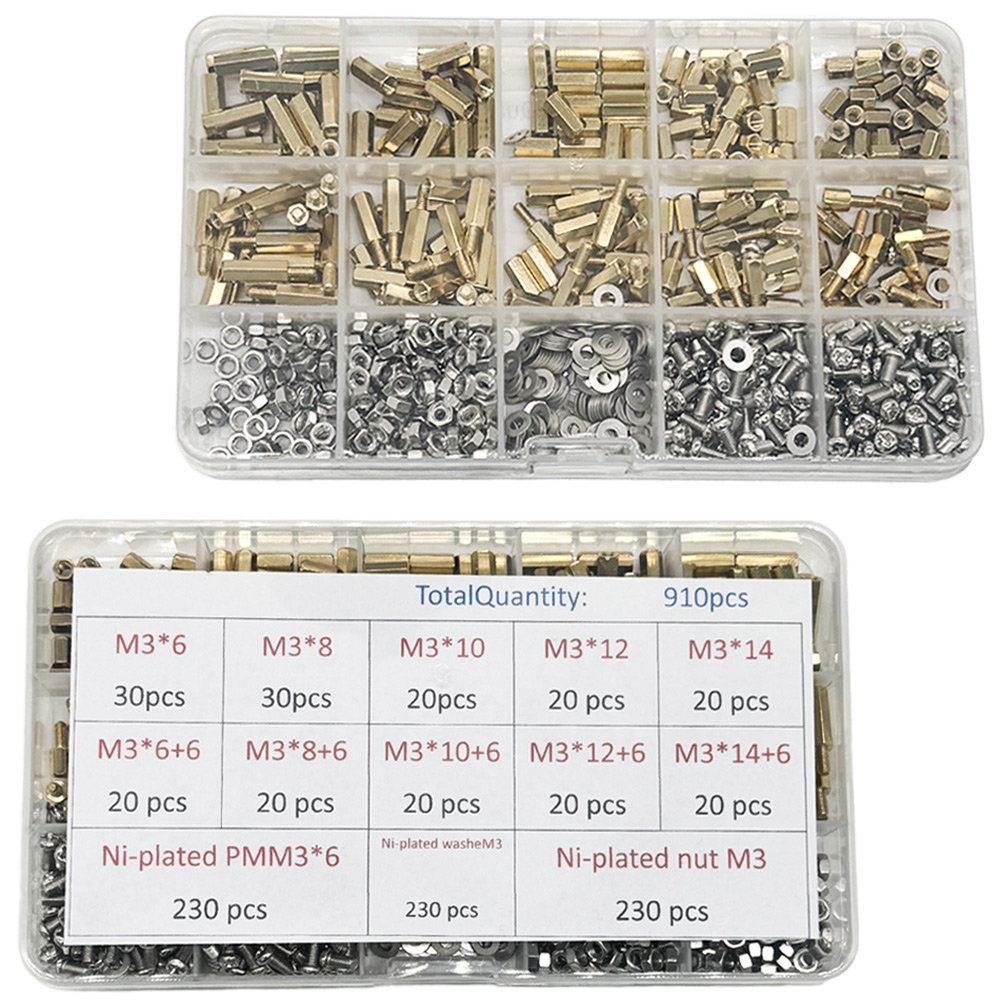 910PCS M3 Brass Standoff Space - Pcb Holder Clamp recensie en prijs