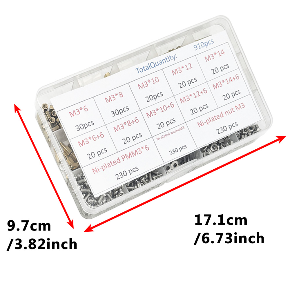 910PCS M3 Brass Standoff Space - Pcb Holder Clamp recensie en prijs