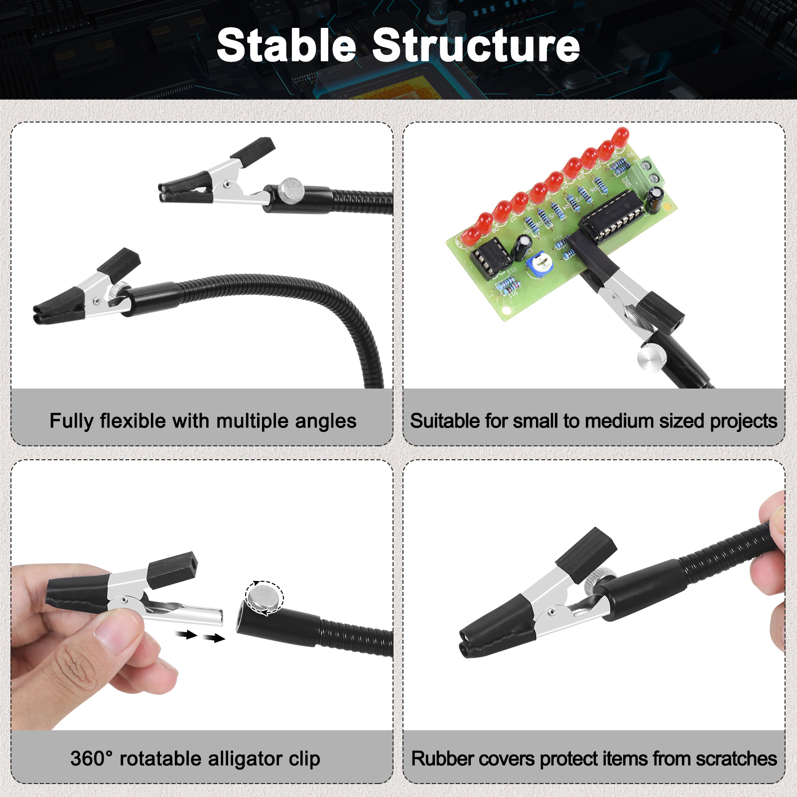 Toolour Magnetic Helping Hands - Pcb Holder Clamp recensie en prijs